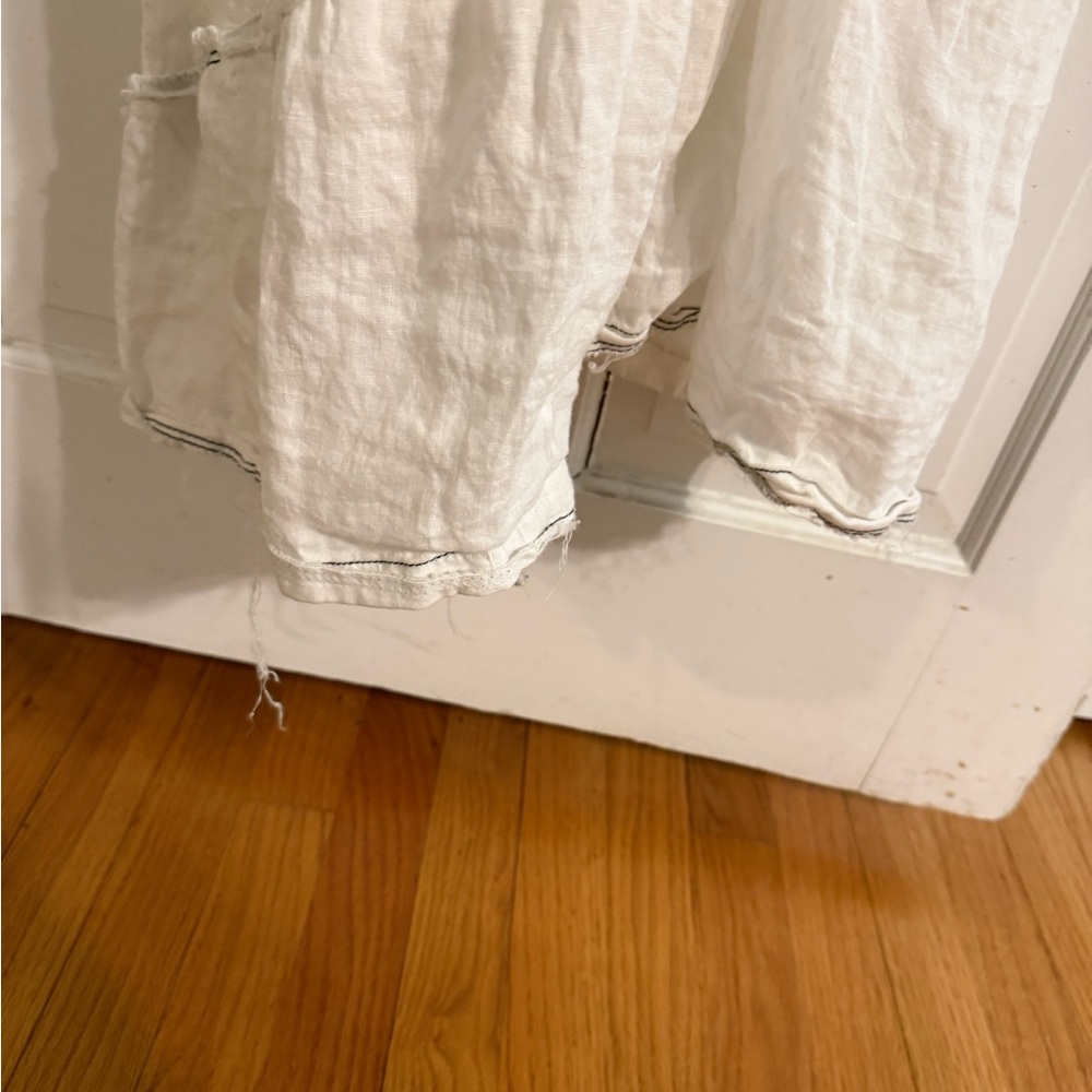 By Anthropologie Chic White Button-Down Midi Dress Size LP - Picture 6 of 14